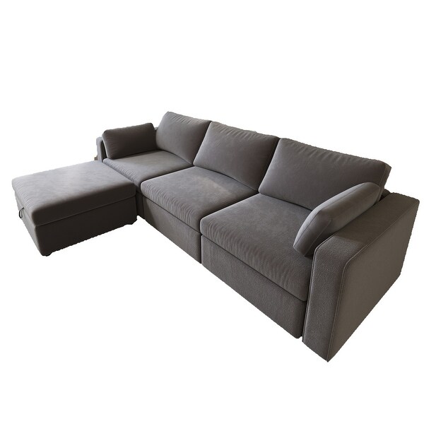 Grey Fabric Sofa Very Durable and Beautiful Dark Gray2